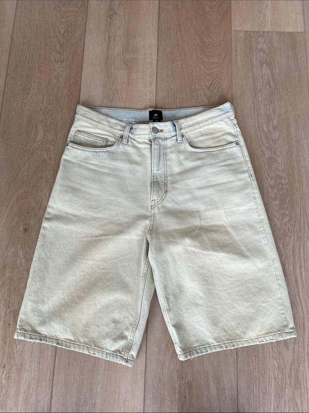H&M Light Beige Denim Shorts